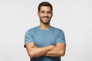 a person showing off their confident smile