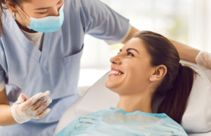 a person during a dental checkup