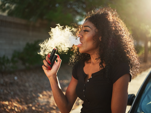 a person vaping